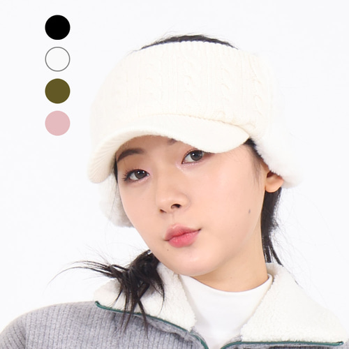 귀마개 니트 골프 겨울썬캡 여성 골프웨어 방한용품 귀달이 모자